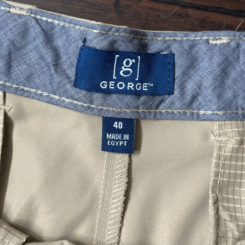 George Men's Tan Flat Front Shorts